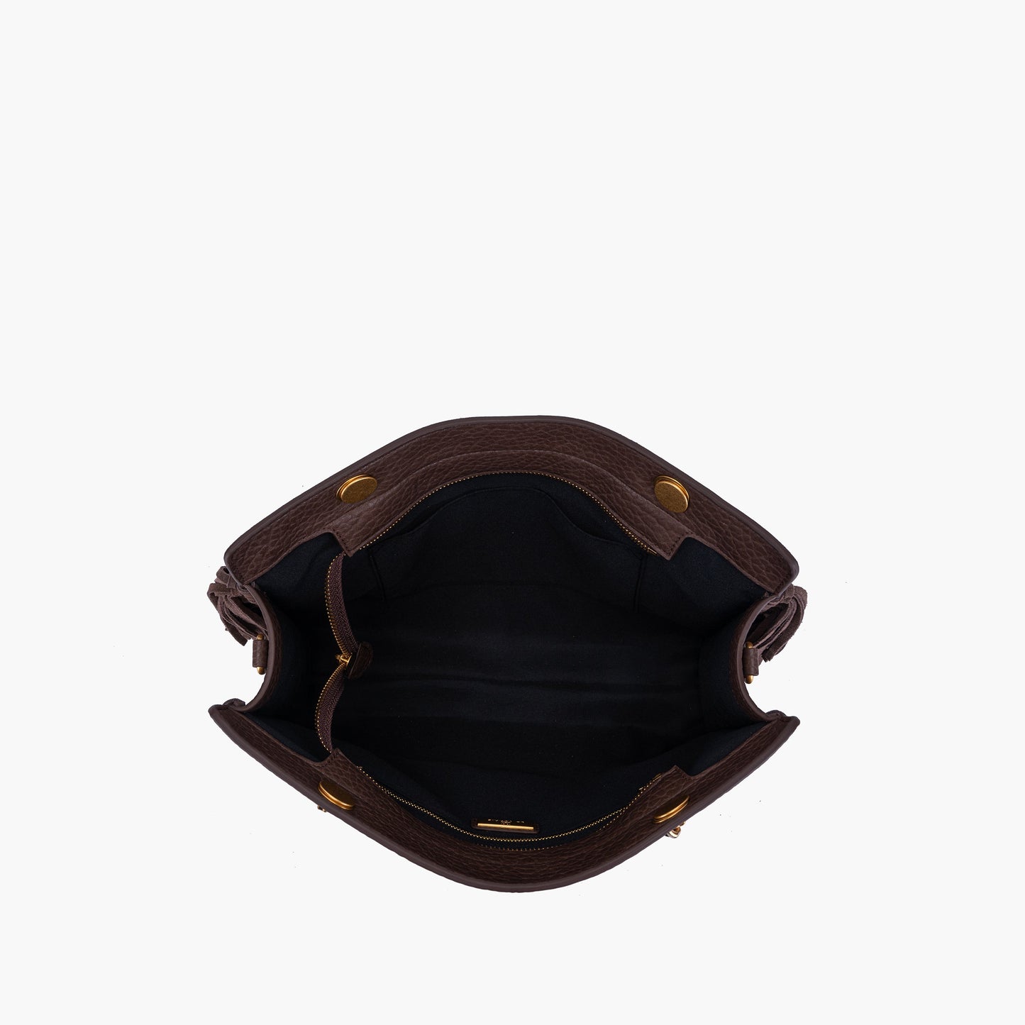 Borsa a spalla brown con borchie e frange Jungle