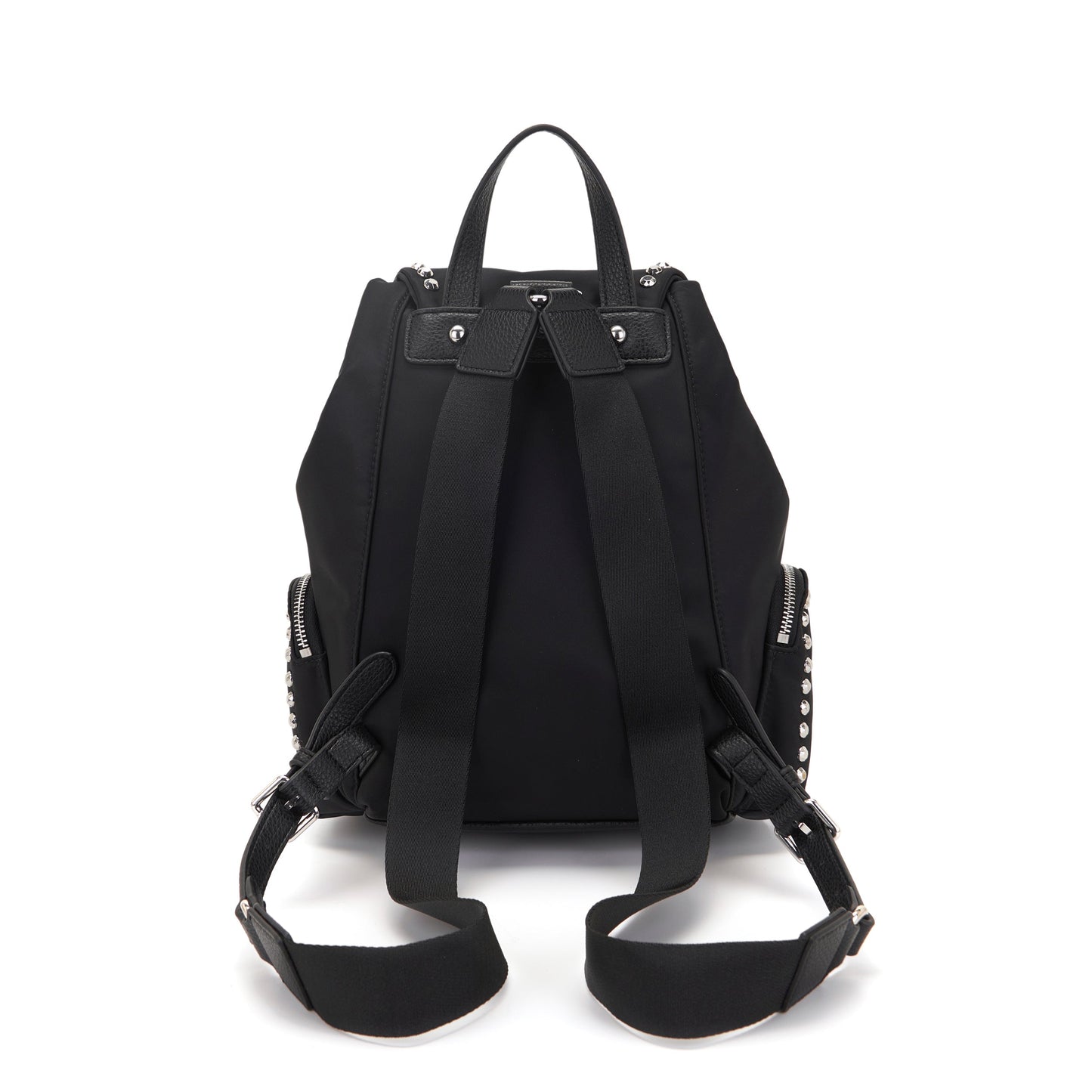 Zaino nero in nylon con borchie argento Dark Wave