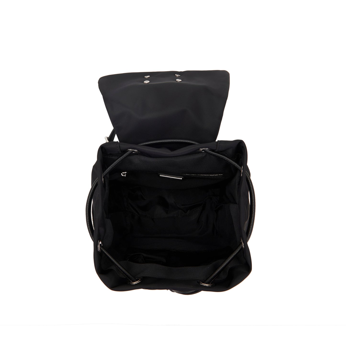Zaino nero in nylon con borchie argento Dark Wave