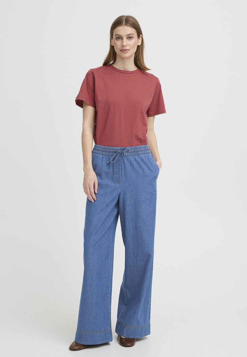 Pantalone Wide Leg medium blue