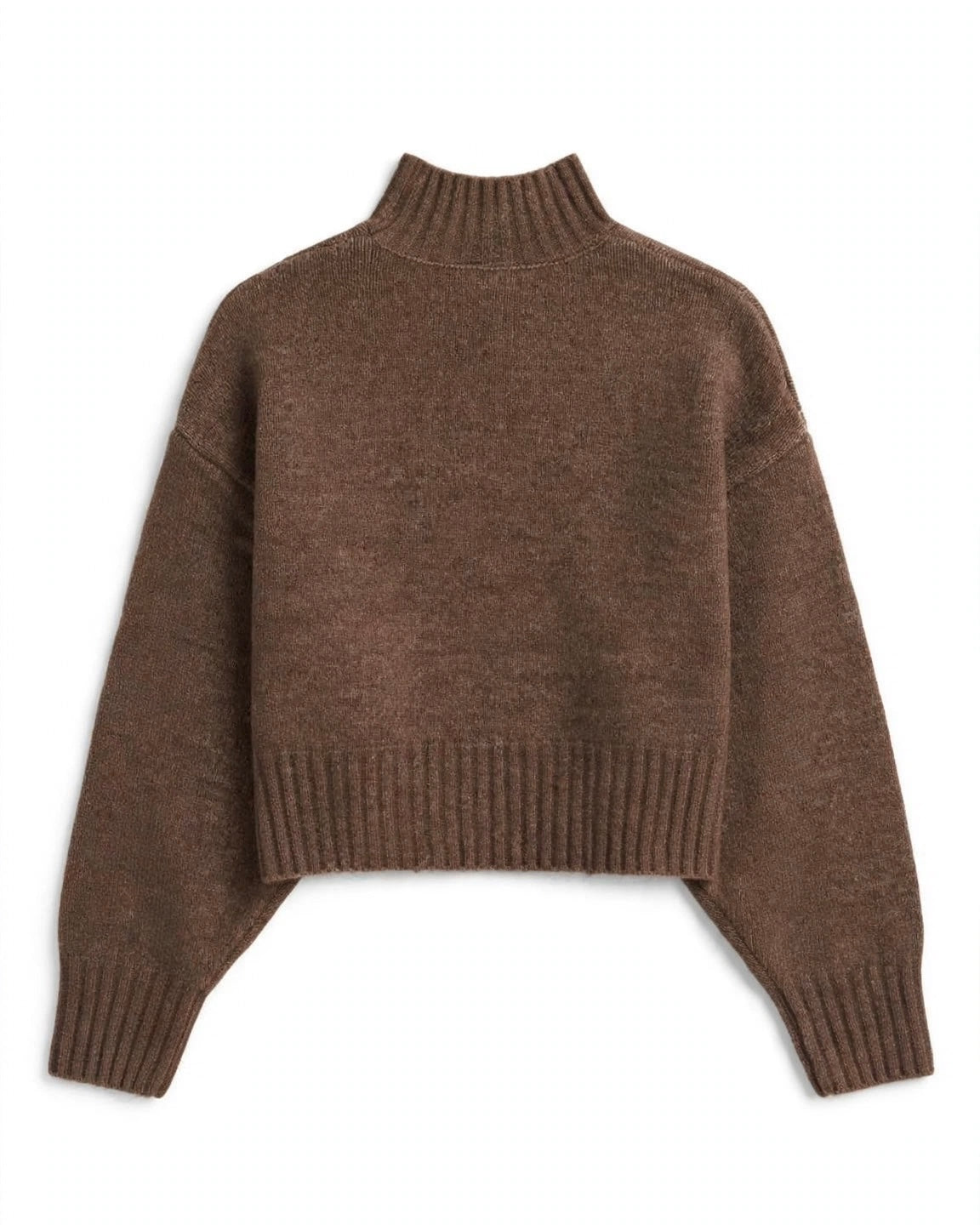 Maglione crop coffee oversize