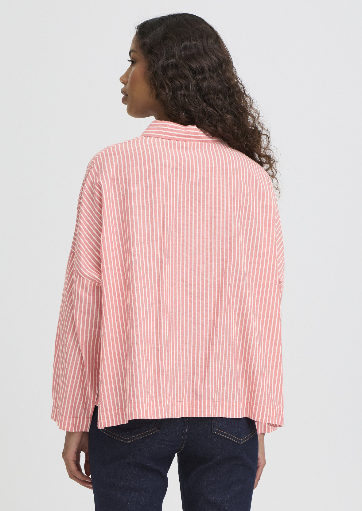 Camicia a righe rosa