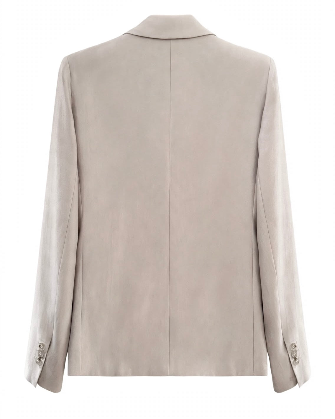 Grey suit, 2-button jacket with stone embellishment, palazzo trousers with elasticated waist, glossy finish