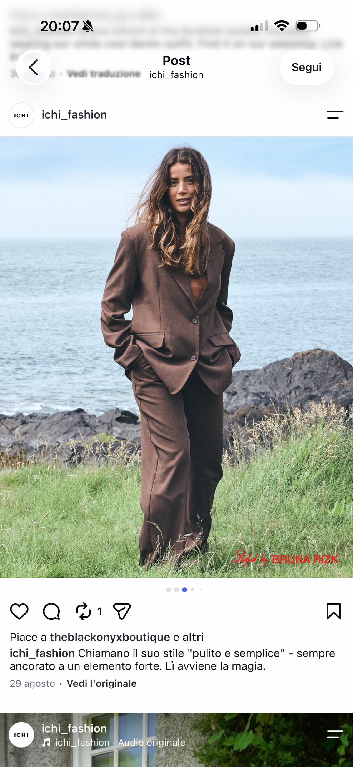 Giacca moro oversize monopetto