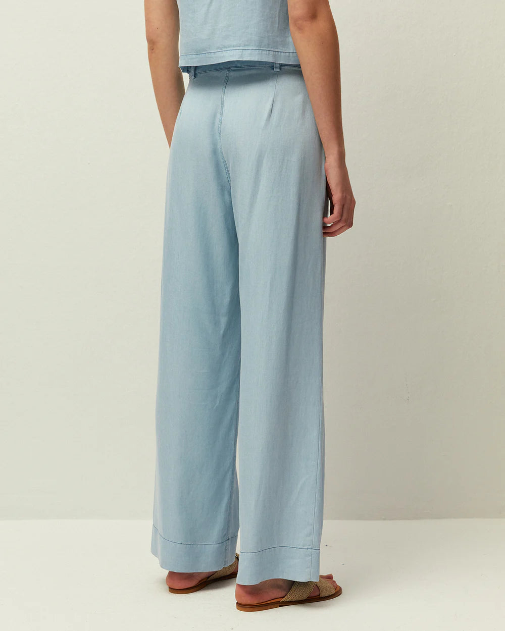 Pantalone palazzo in jeans leggero