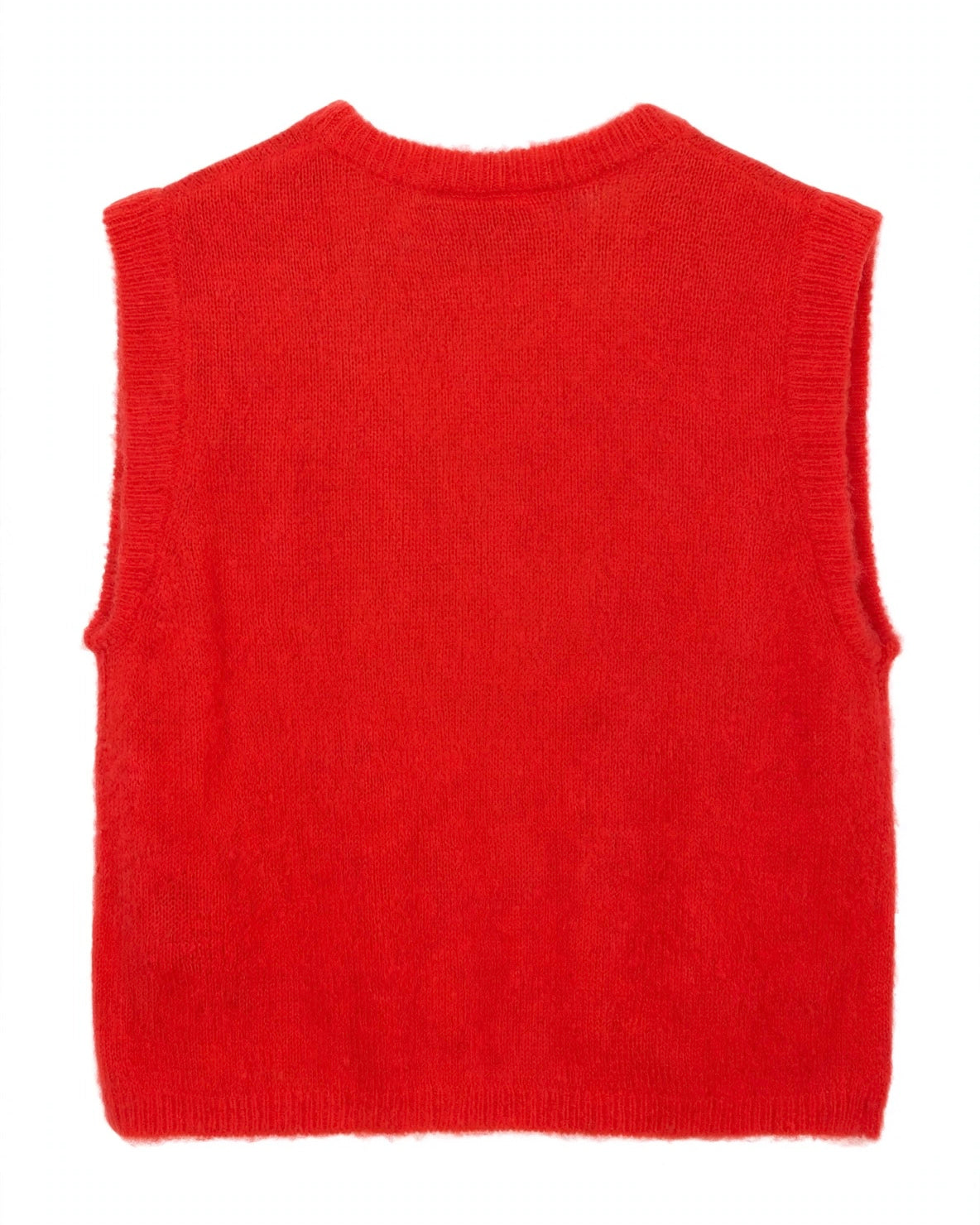 Cardigan arancio senza bottoni
