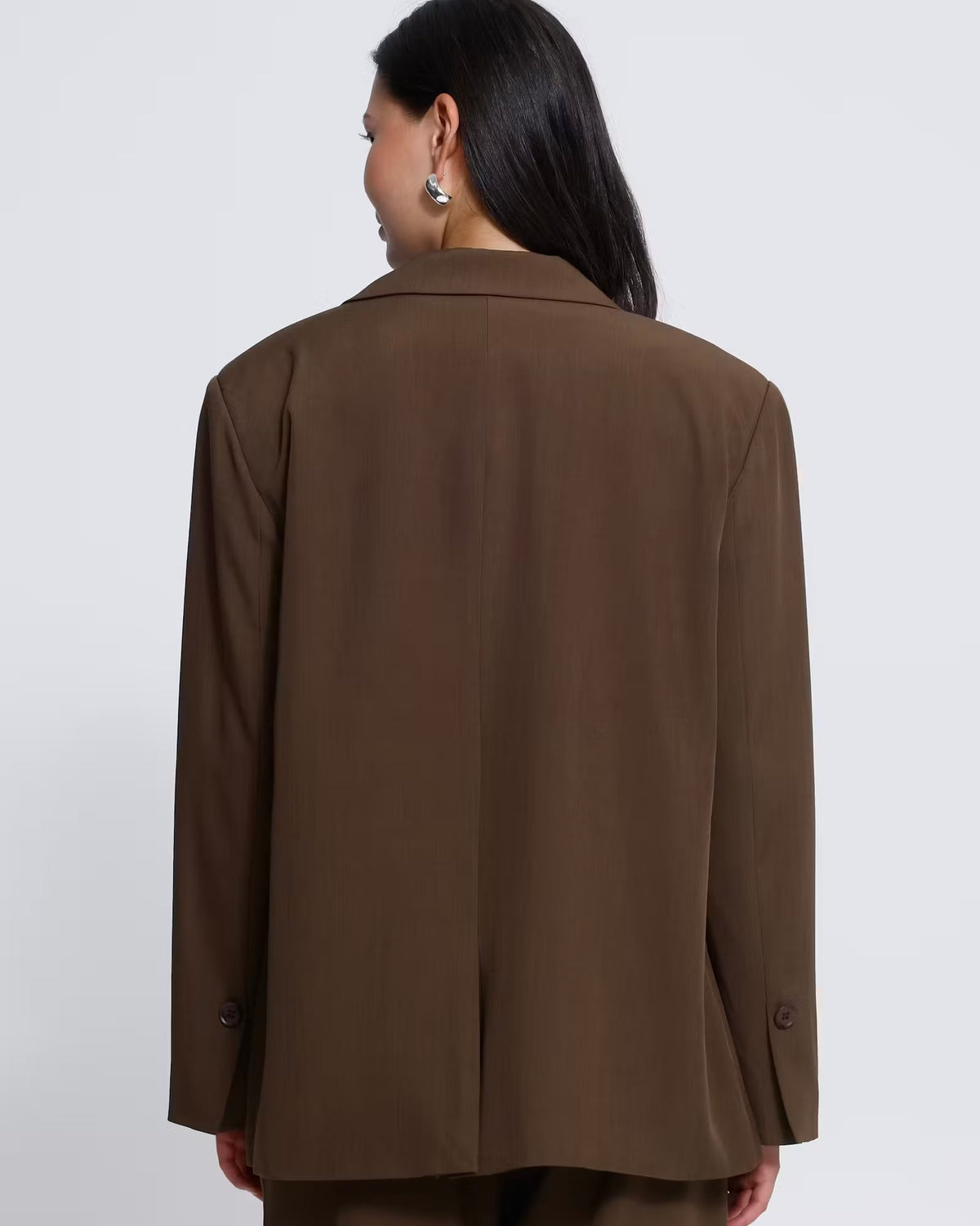 Giacca moro oversize monopetto