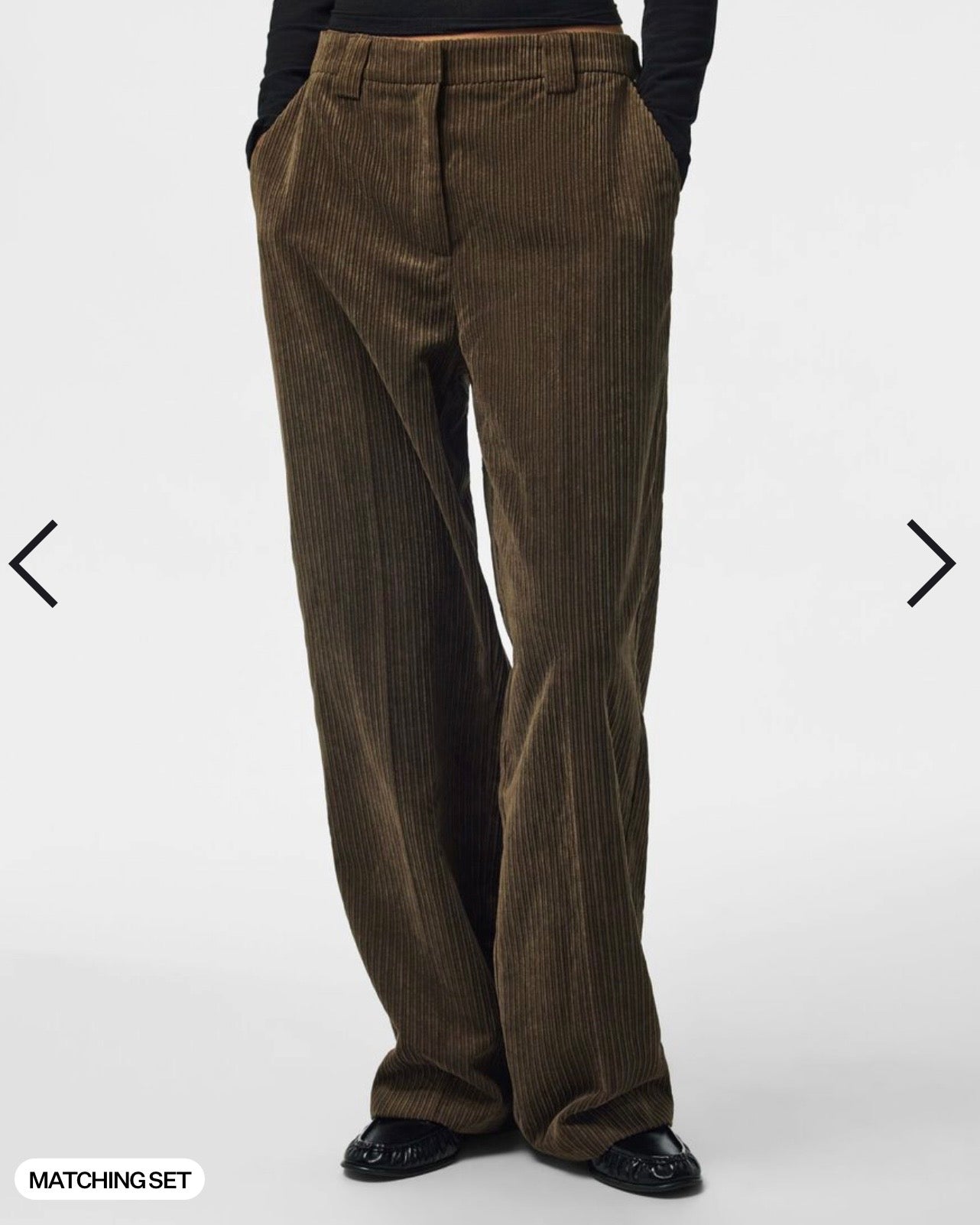 Completo moro giacca e pantalone effetto velluto a costine