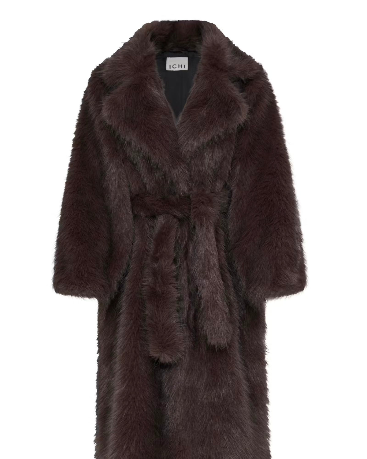 Cappotto in pelliccia sintetica nera