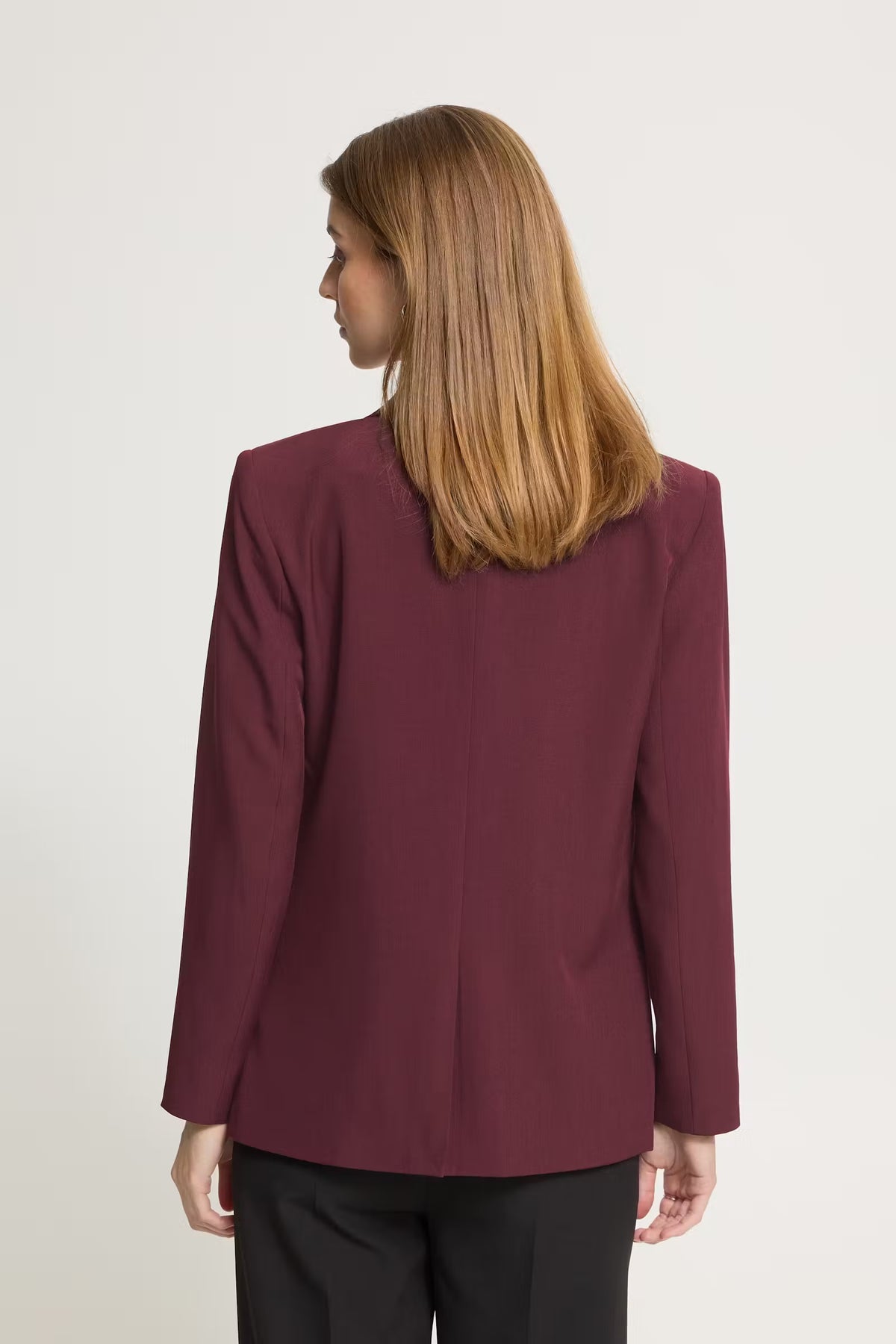 Giacca bordeaux regular con bottoni
