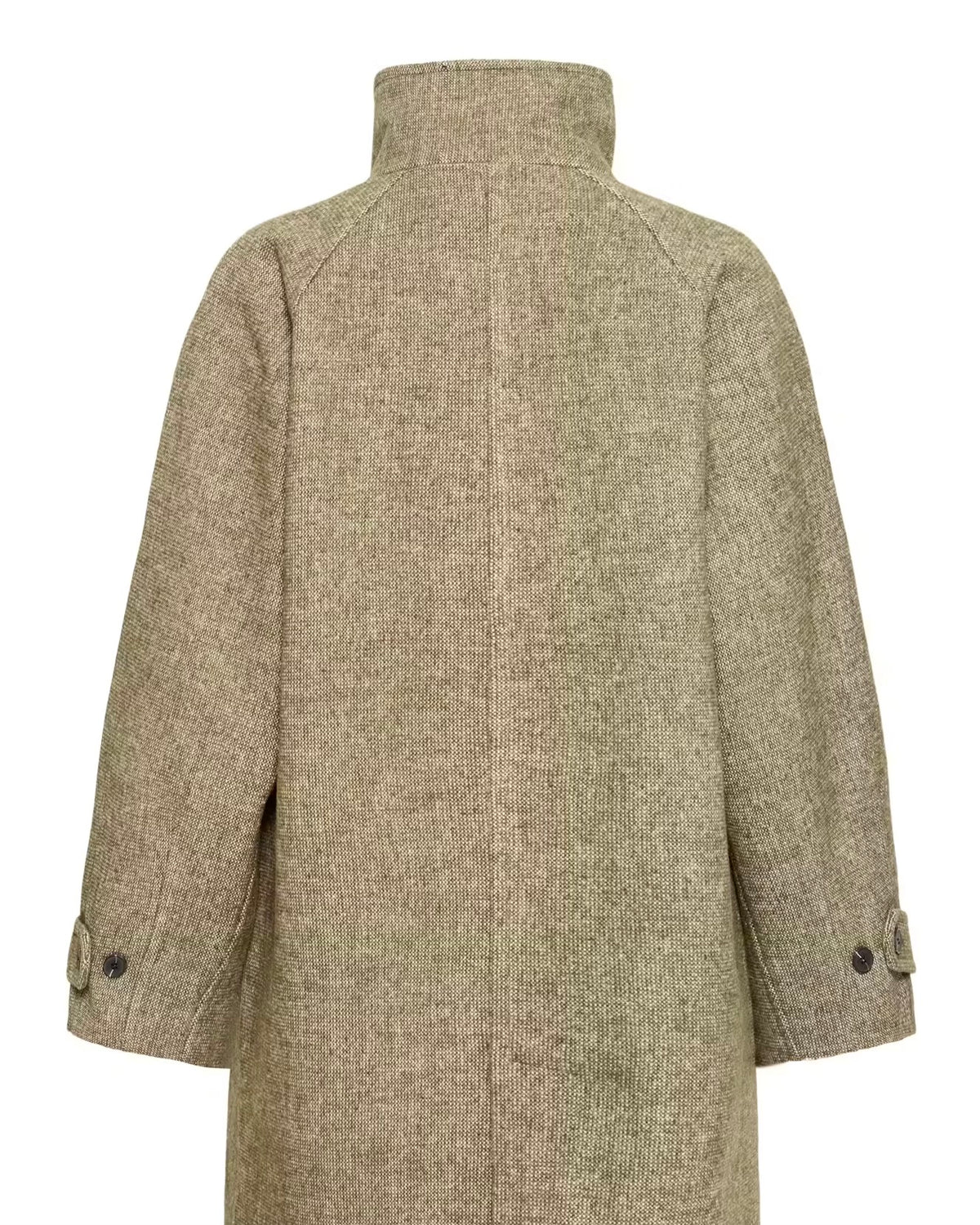 Cappotto lana verde oversize