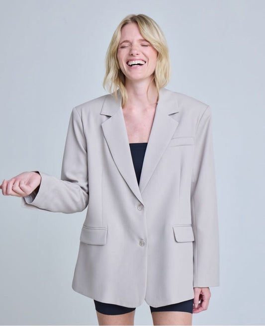 Giacca blazer monopetto beige