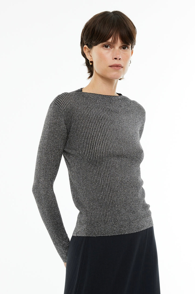 Maglia grigia in lurex