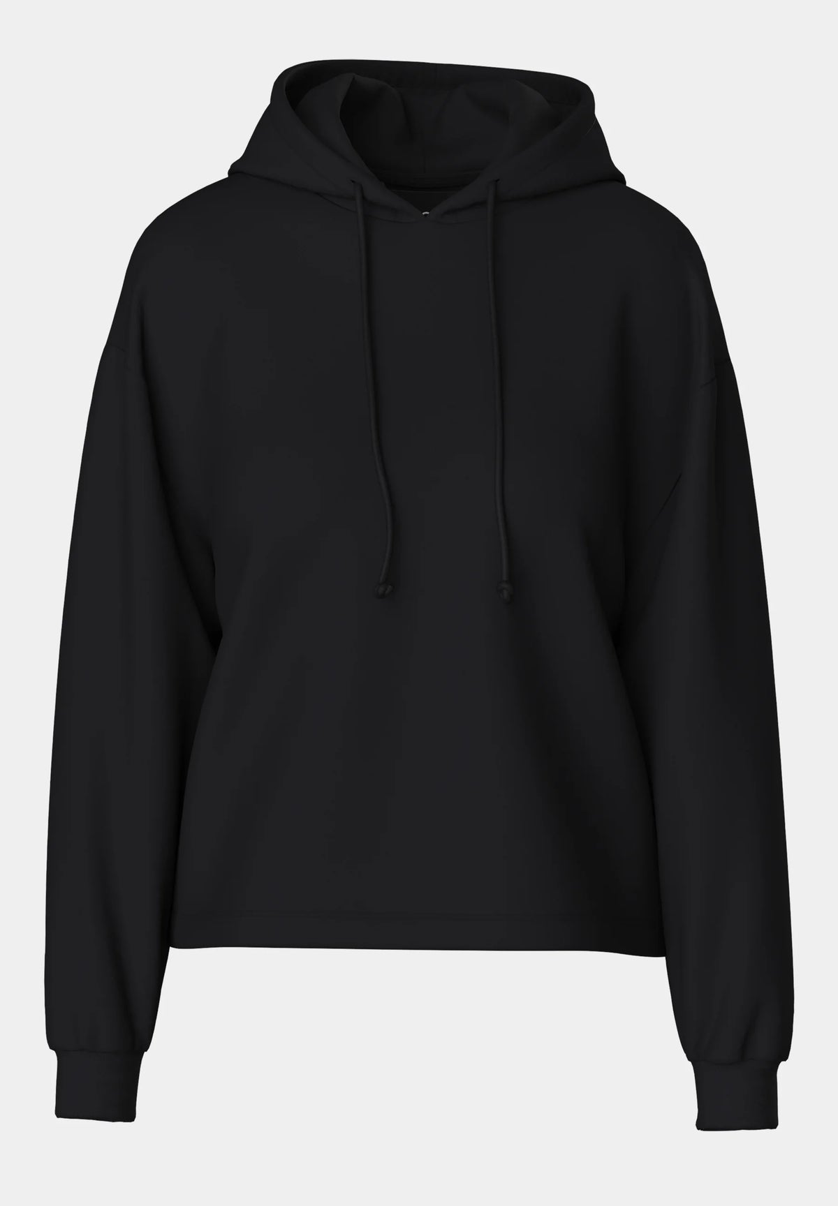 Completo sportivo nero felpa e pantalone con elastico in vita