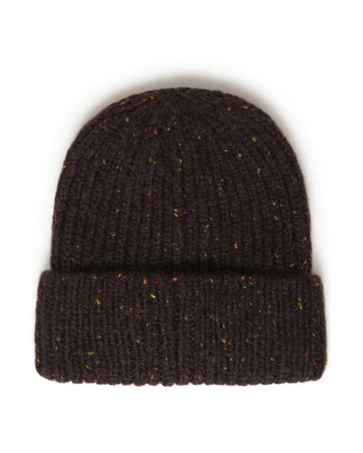 Cappellino moro in lana con risvolto