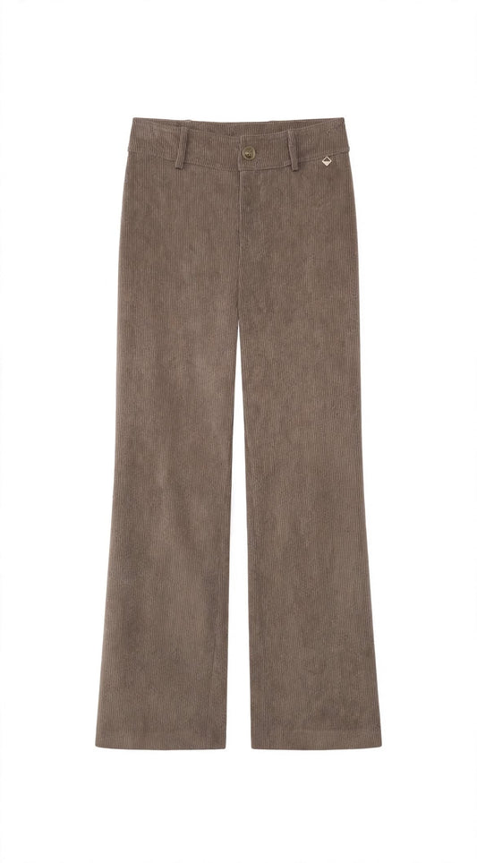Pantalone dune a costine effetto velluto