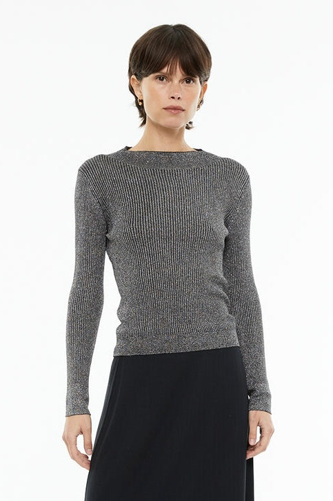 Maglia grigia in lurex