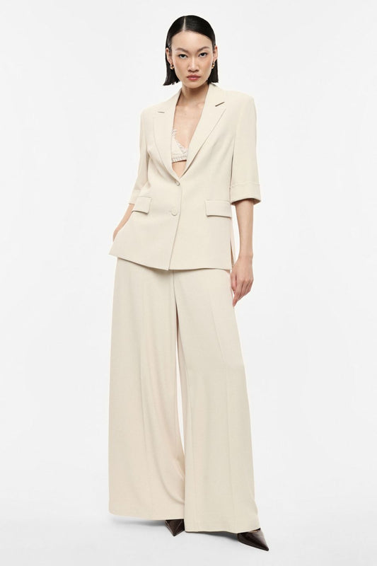Pantalone marmo palazzo con cintura in vita