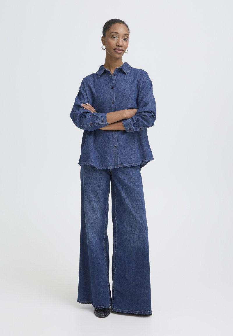 Camicia denim leggero medium blue
