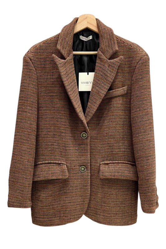 Blazer oversize in tweed