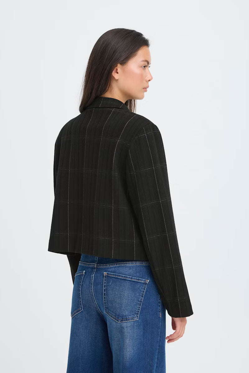 Completo Woolley con blazer corto e pantalone palazzo