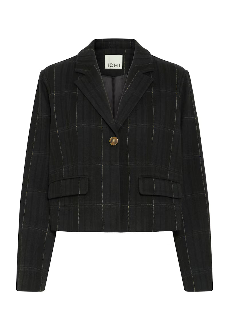 Completo Woolley con blazer corto e pantalone palazzo