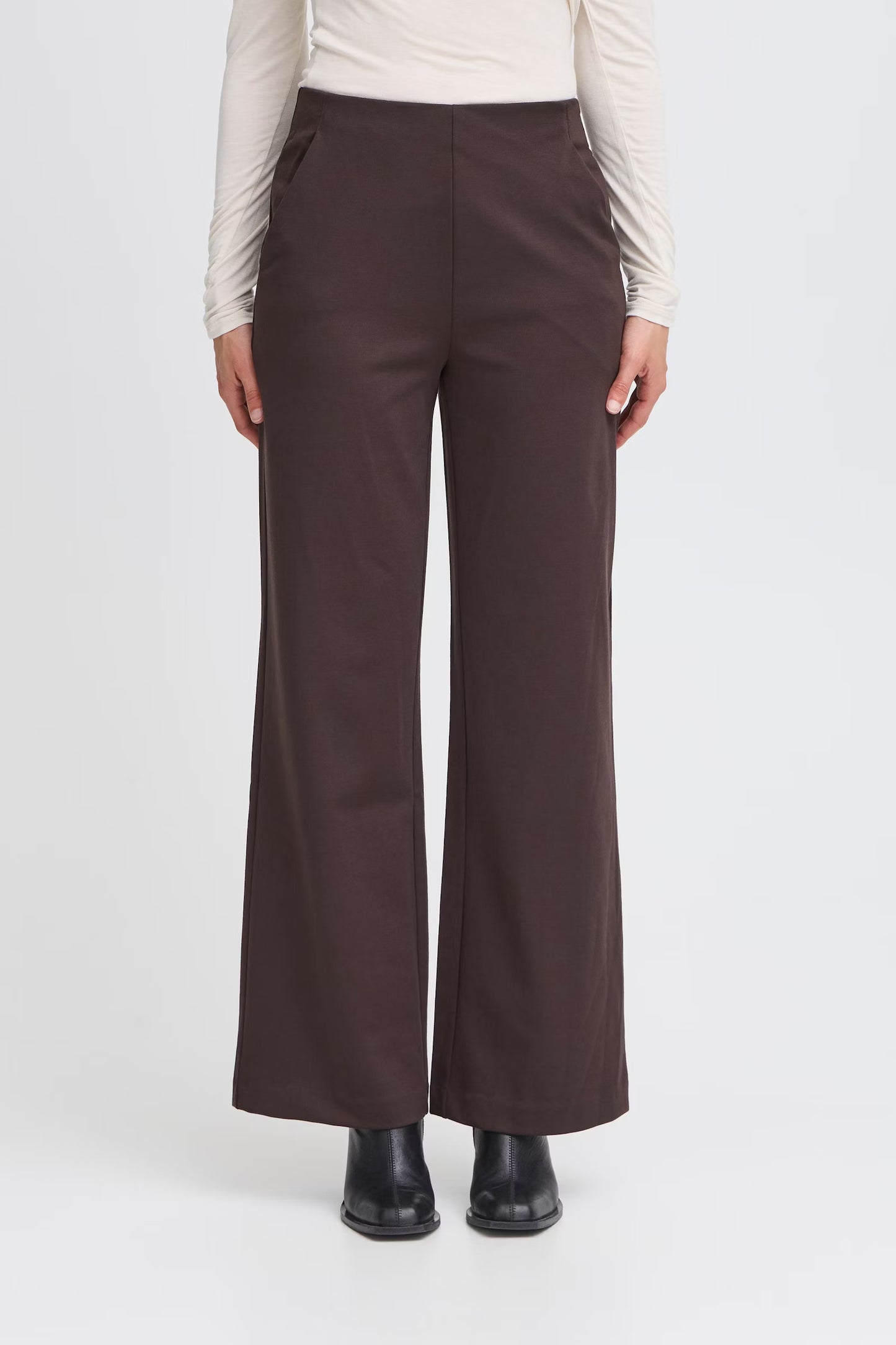 Pantalone palazzo moro con zip Ihkate Wide