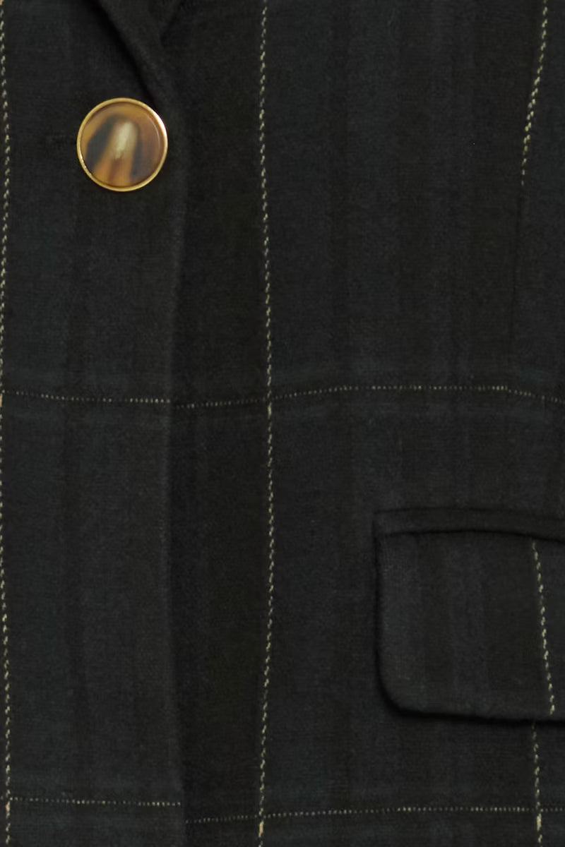 Completo Woolley con blazer corto e pantalone palazzo