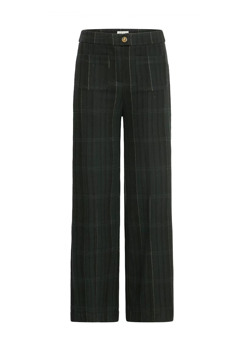 Completo Woolley con blazer corto e pantalone palazzo