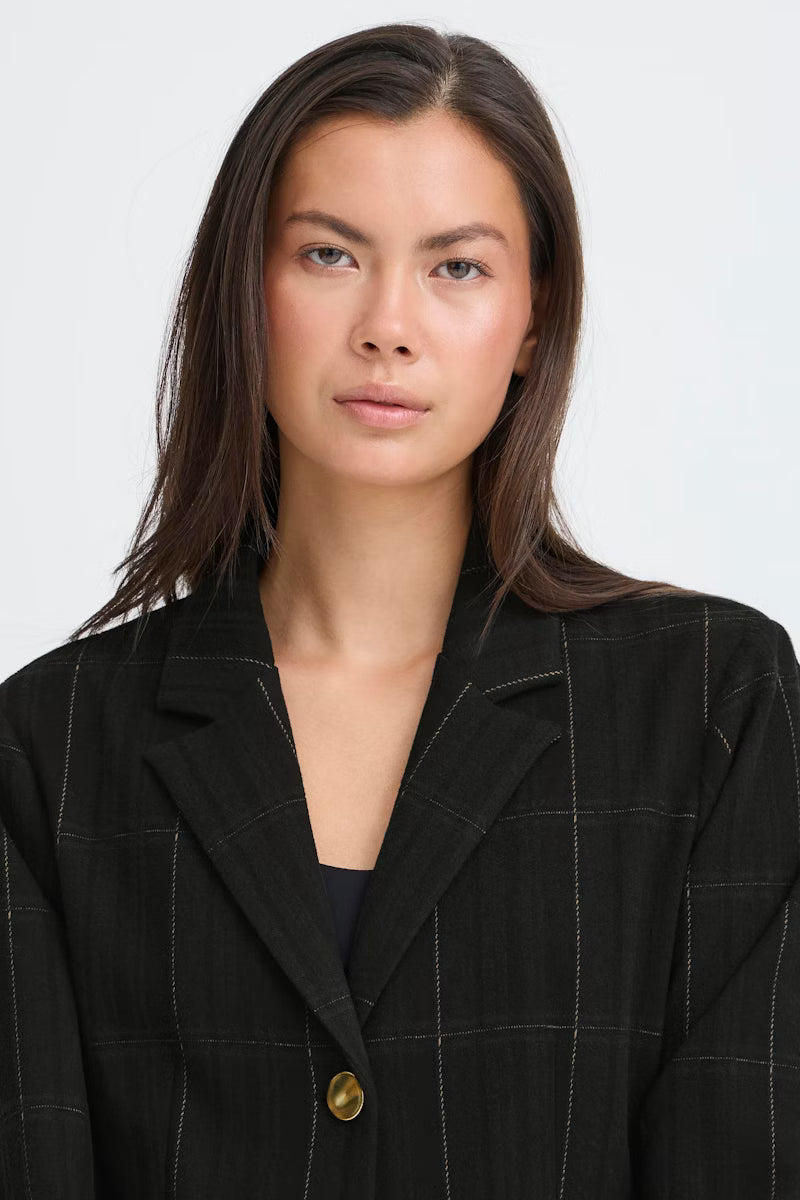 Completo Woolley con blazer corto e pantalone palazzo