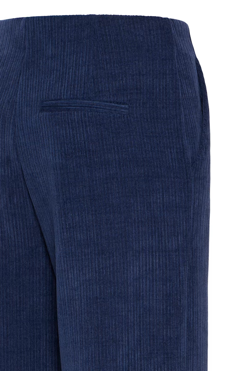 Pantalone blu a costine Ihkate Corduroy