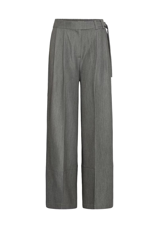 Pantalone palazzo grigio con pinces