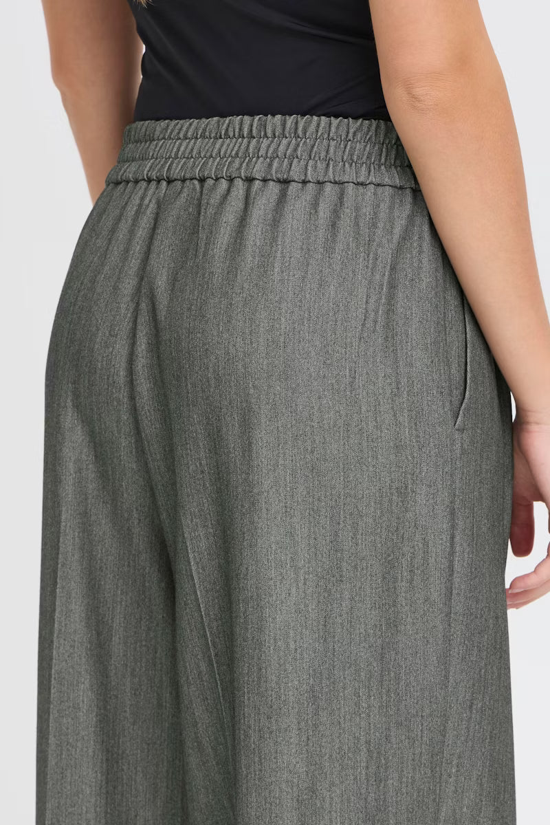 Pantalone palazzo grigio con pinces