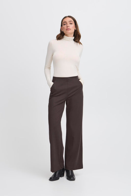 Pantalone palazzo moro con zip Ihkate Wide