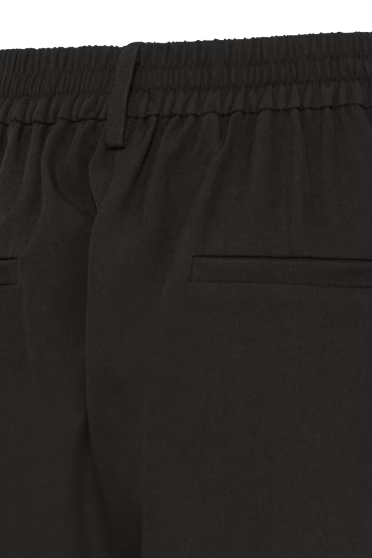 Pantalone palazzo nero con elastico in vita