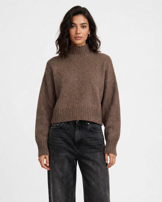 Oversized coffee crop sweater