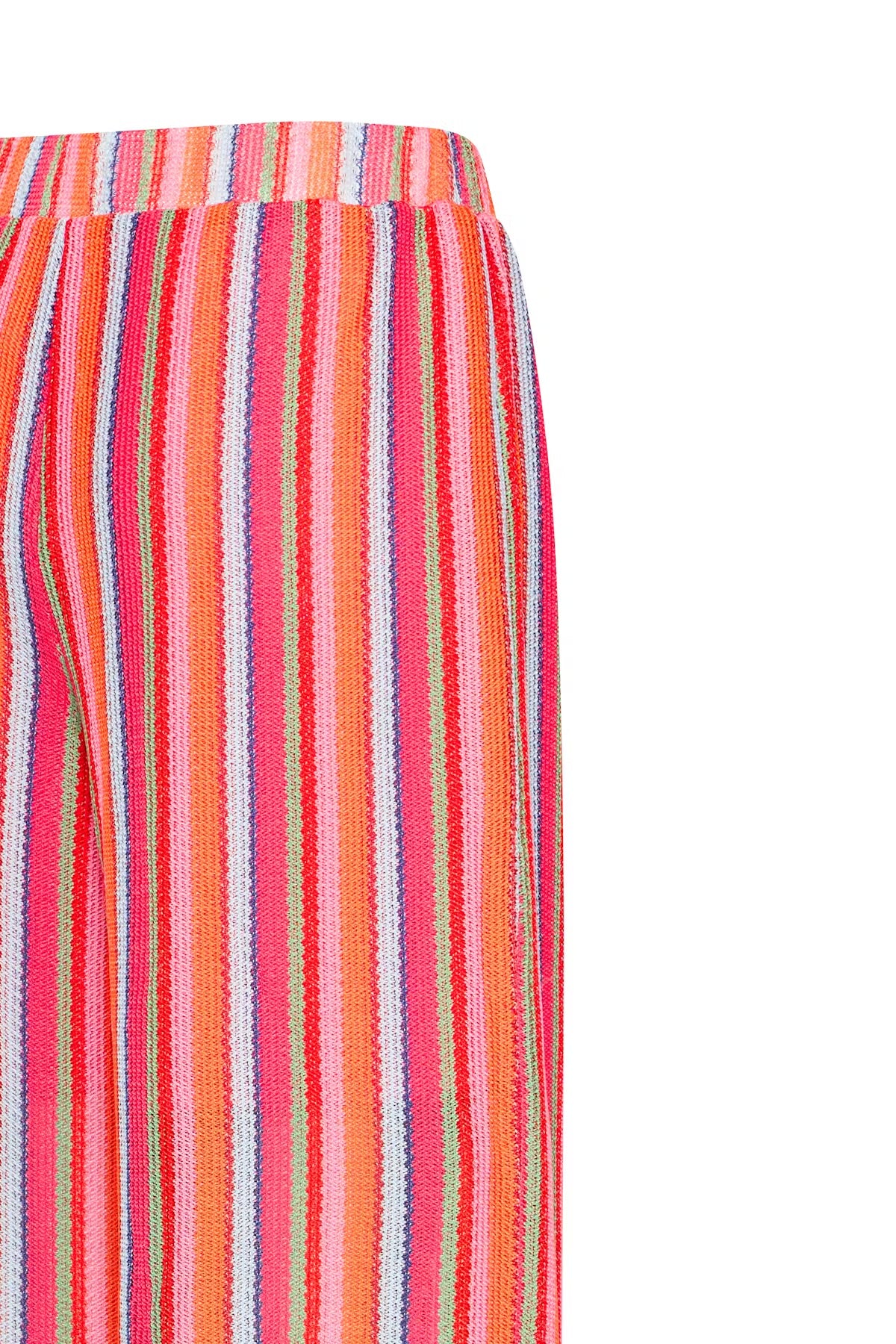 Pantalone multicolor effetto uncinetto