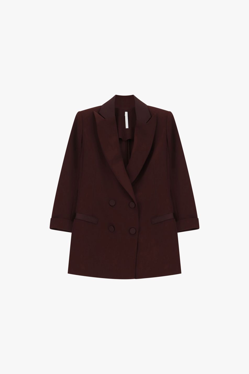 Tailleur plum noir giacca e pantalone a zampa