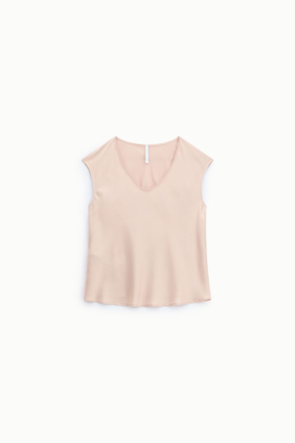 Maglia cipria satin manica corta