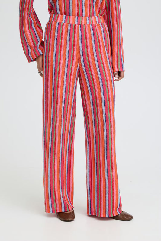 Pantalone multicolor effetto uncinetto