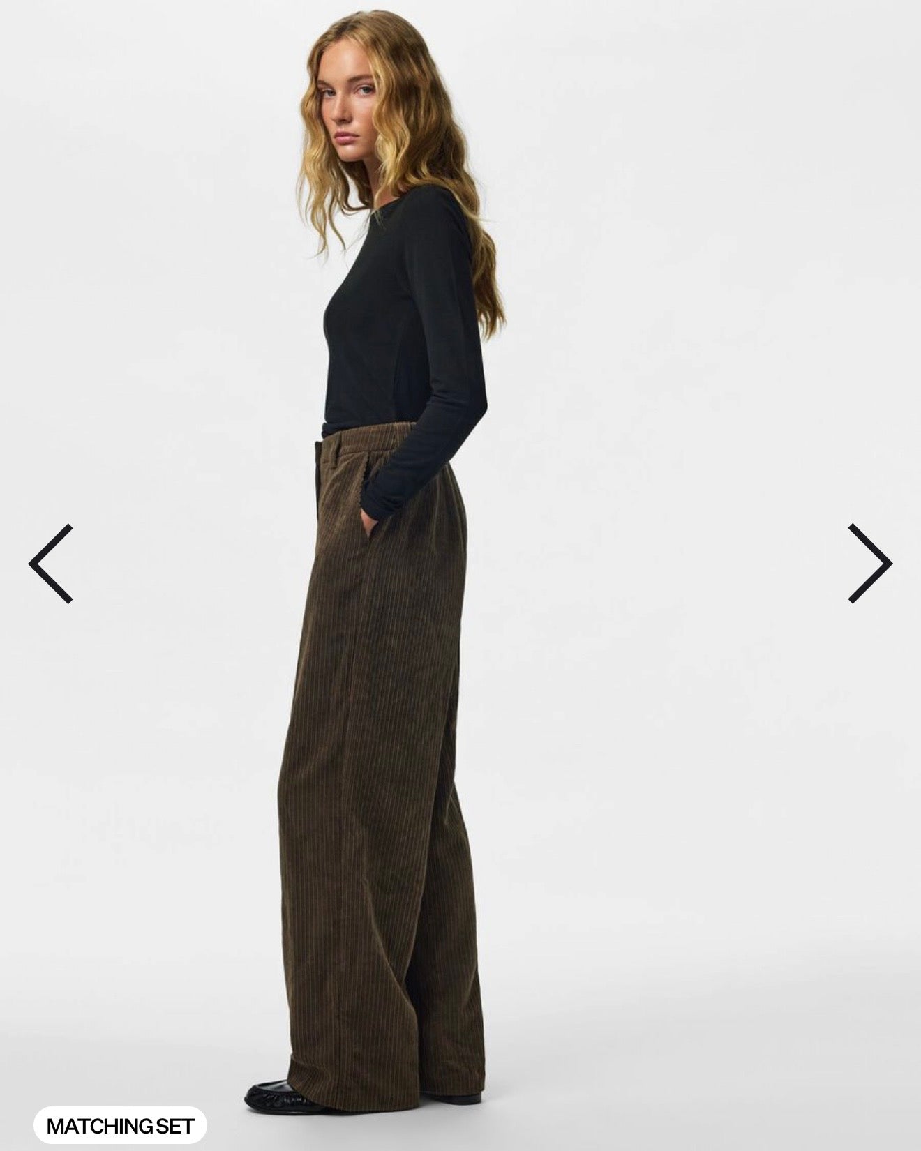 Completo moro giacca e pantalone effetto velluto a costine