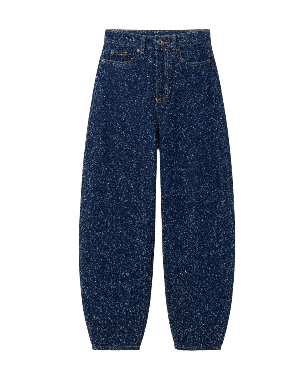 Jeans blu scuro in boucle