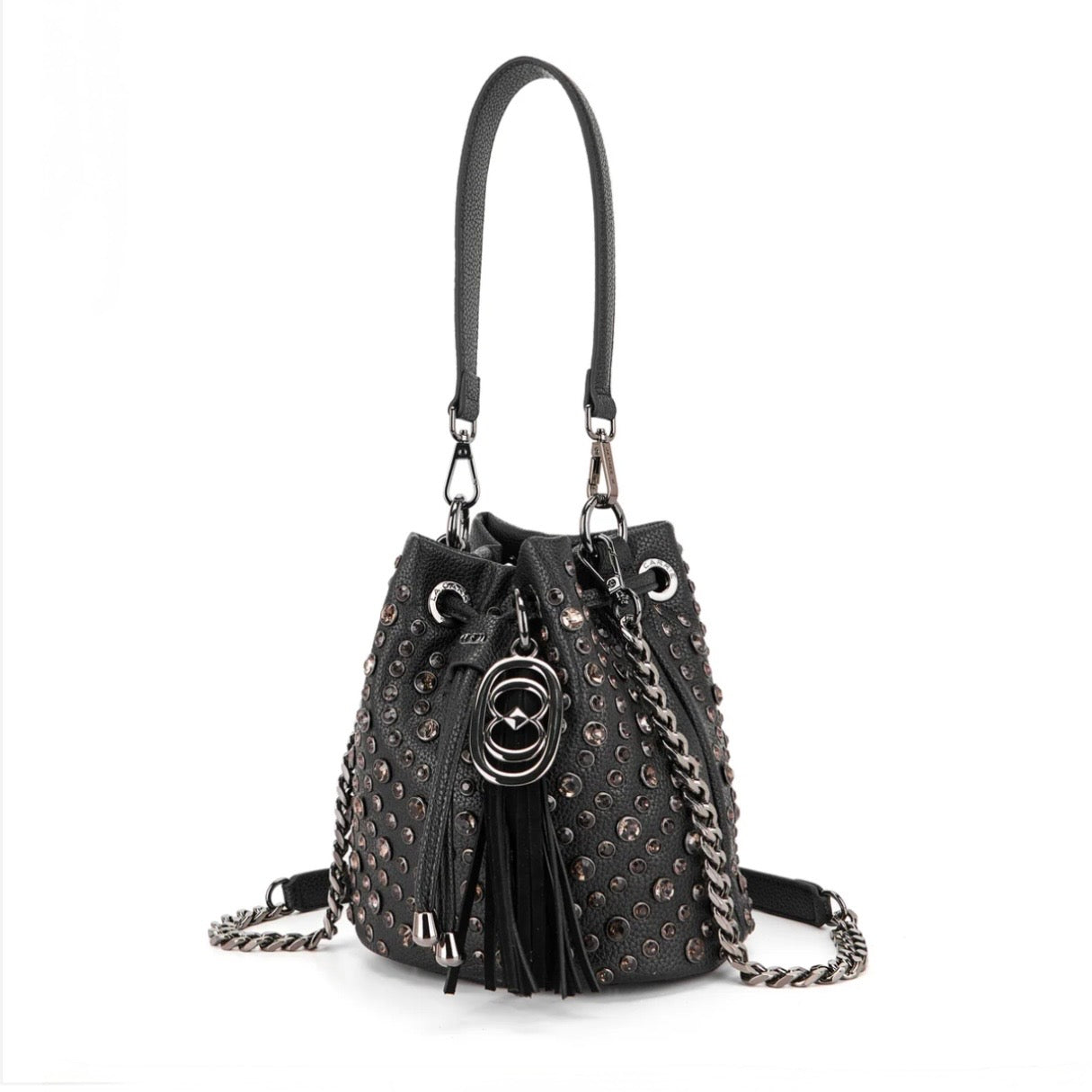 Secchiello piccolo black con borchie
