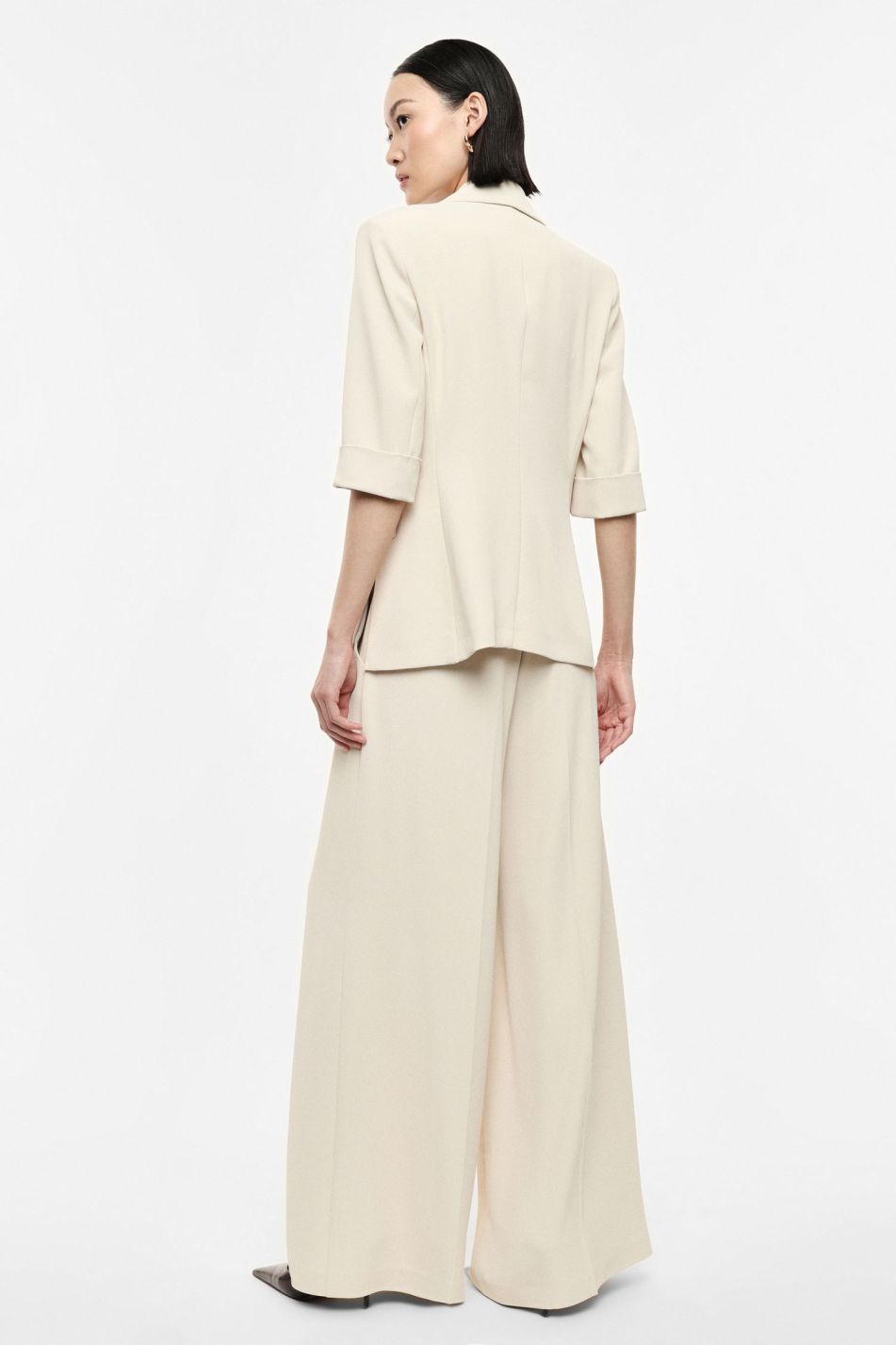 Pantalone marmo palazzo con cintura in vita