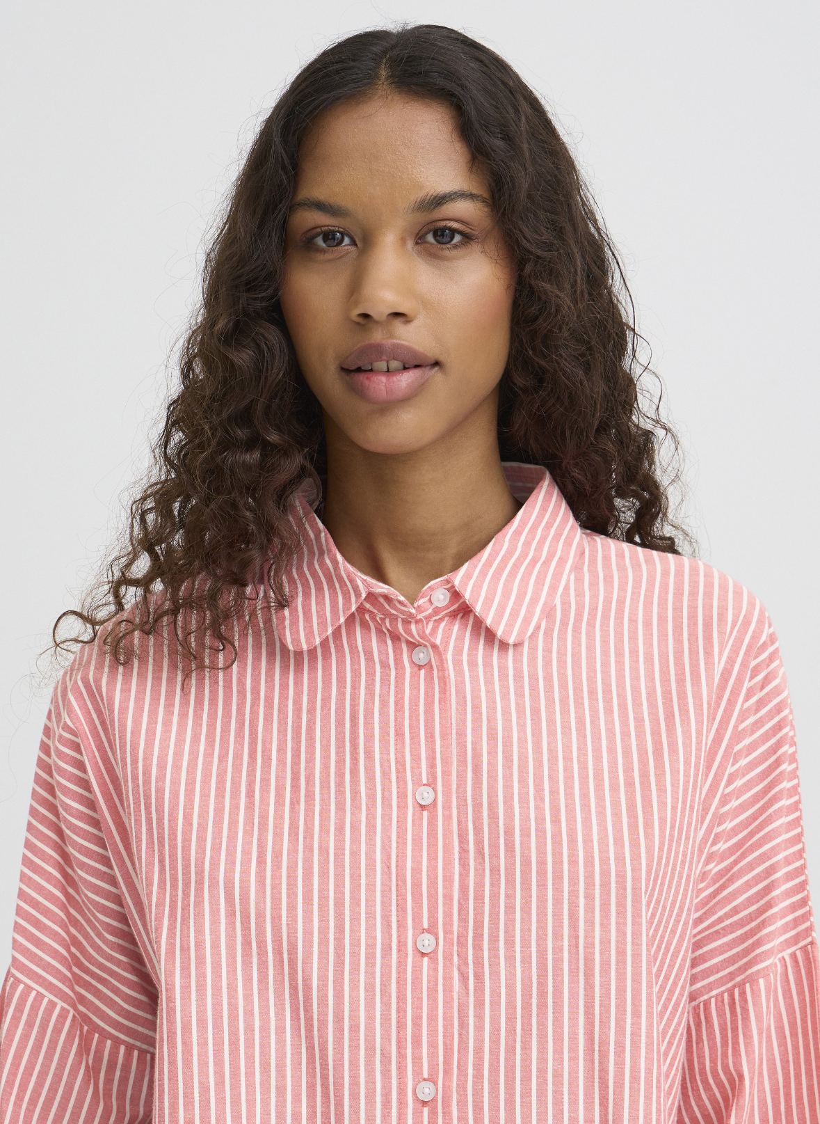 Camicia a righe rosa