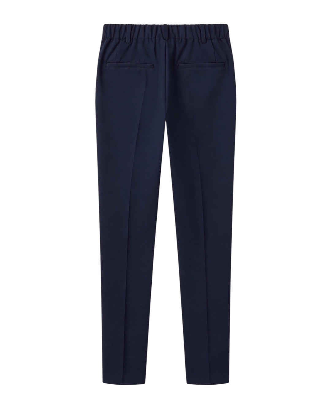 Tailleur blu giacca monopetto e pantalone sigaretta