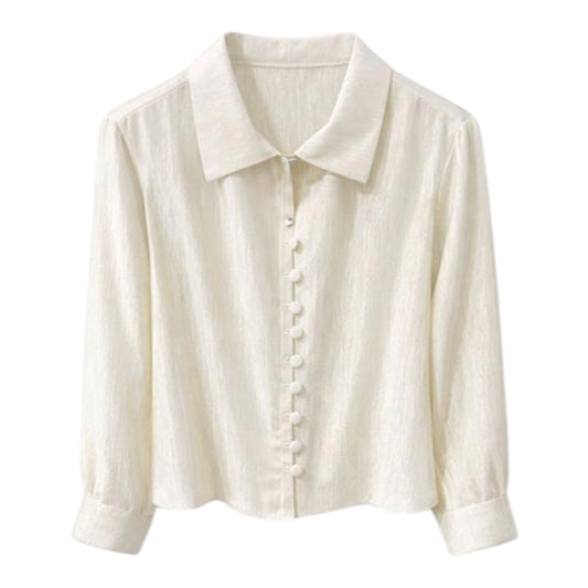 Camicia panna traslucida
