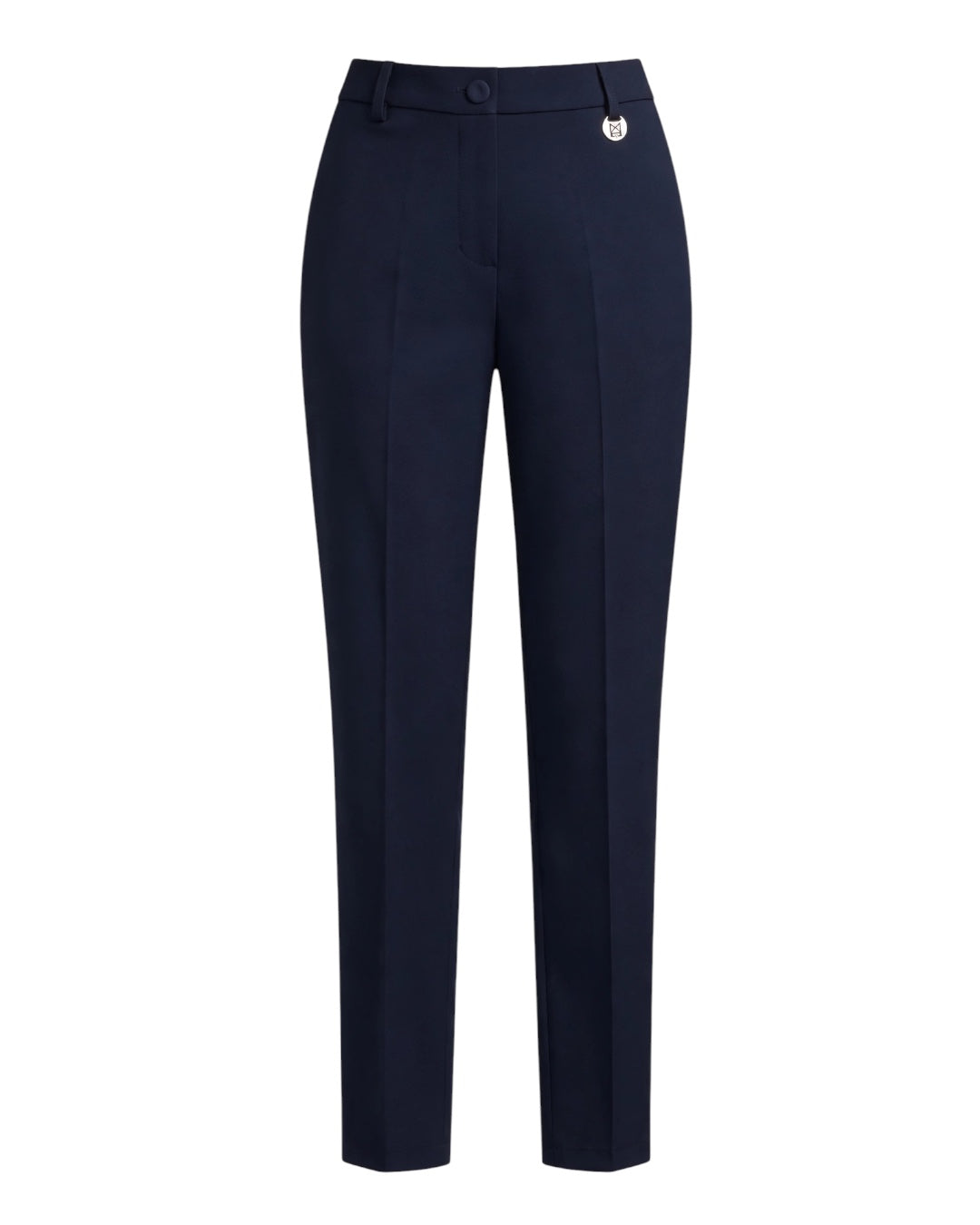 Tailleur blu giacca monopetto e pantalone sigaretta