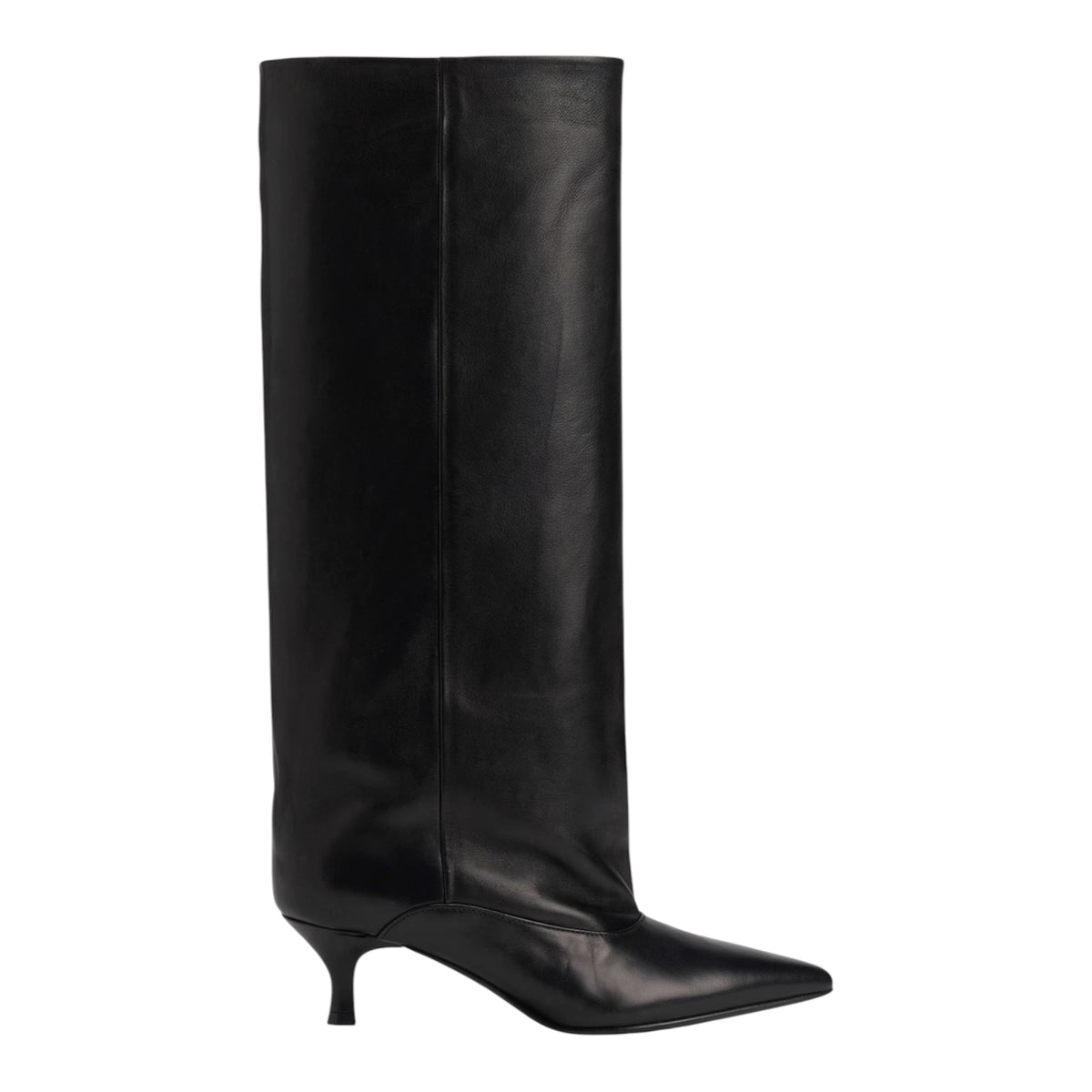 Tall black nappa boot