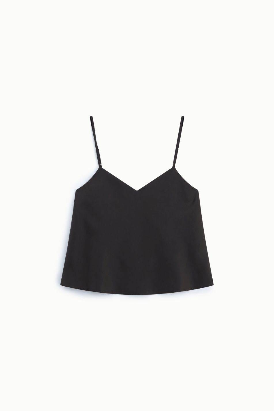 Canotta in satin nero